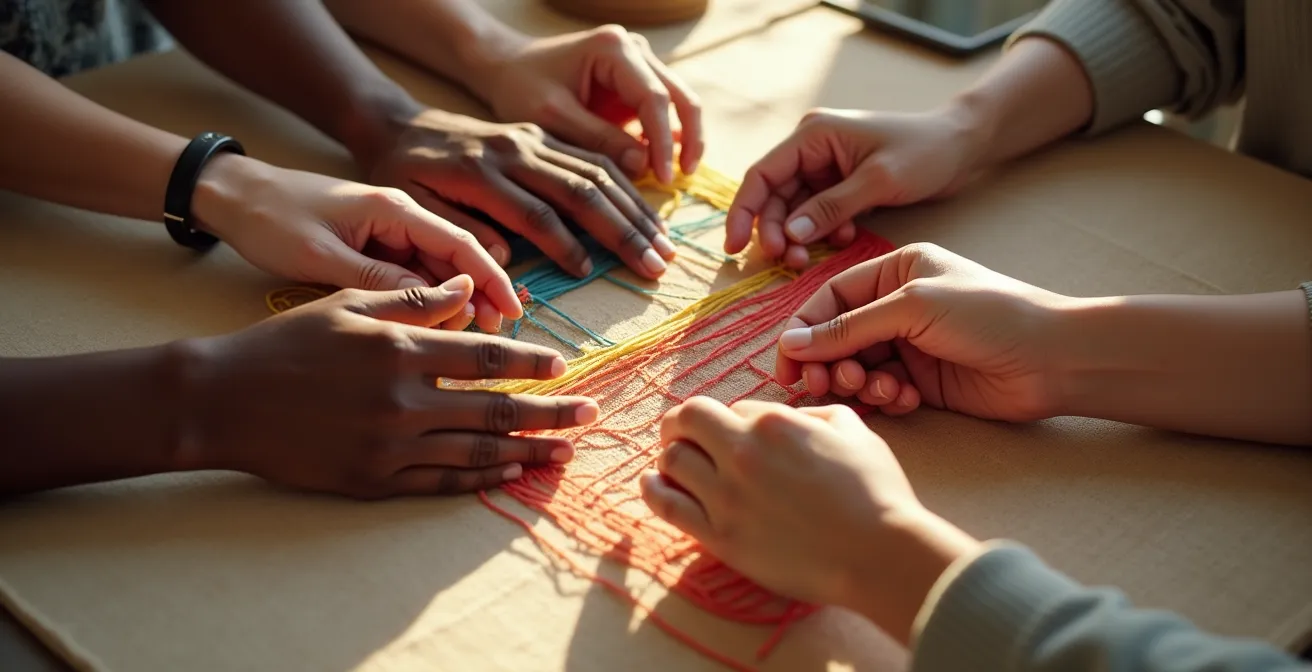 Lavoratori tessili uniti in solidarietà attraverso culture diverse