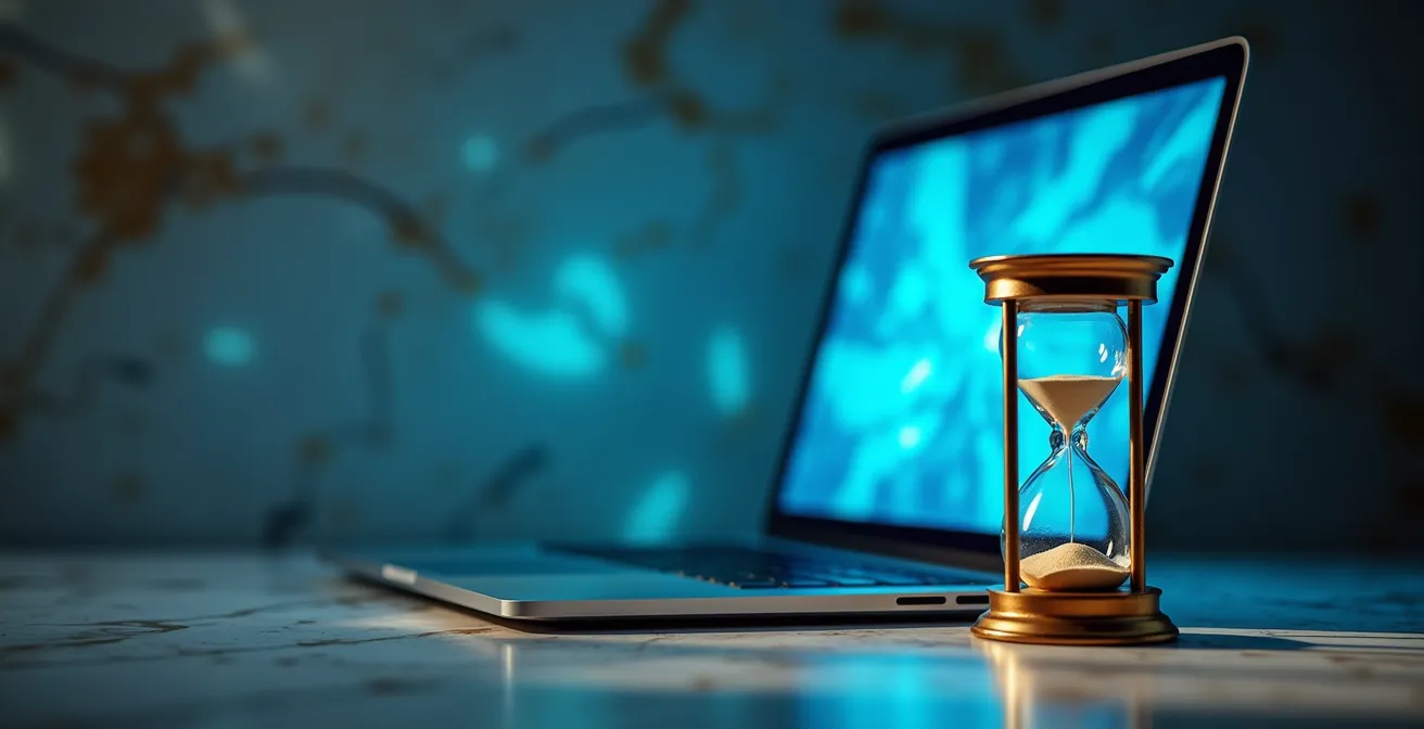 Schermata sfocata di carrello online con orologio che indica 24 ore di attesa